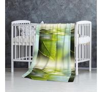 InOmak Feuille Verte se reflétant dans l'eau de la rivière,Couverture Douce et Chaude en Flanelle Anti-Boulochage 76 x 127 cm