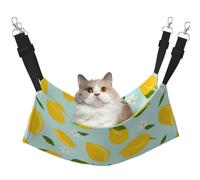 InOmak Feuilles de Fleurs de Fruits de Citron,Hamac Suspendu pour Chat, lit Suspendu Doux Double Face pour Petits Chiens,L