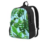 InOmak Feuilles de palmier tropicales,Sac à dos à poches, sac à dos décontracté, sac d'école résistant à l'eau pour les voyages, la randonnée ou le camping