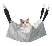 InOmak Feuilles Grises Menthe,Hamac Suspendu pour Chat, lit Suspendu Doux Double Face pour Petits Chiens,L