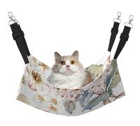 InOmak Fleur Aquarelle Pastel Botanique Rose,Hamac Suspendu pour Chat, lit Suspendu Doux Double Face pour Petits Chiens,L