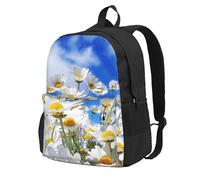 InOmak Fleur de marguerite parfumée,Sac à dos à poches, sac à dos décontracté, sac d'école résistant à l'eau pour les voyages, la randonnée ou le camping