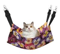 InOmak Fleurs de pensées à l'aquarelle,Hamac Suspendu pour Chat, lit Suspendu Doux Double Face pour Petits Chiens,L