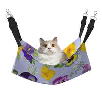 InOmak Fleurs de pensées,Hamac Suspendu pour Chat, lit Suspendu Doux Double Face pour Petits Chiens,M