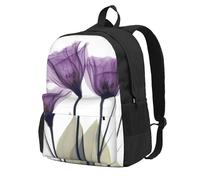 InOmak Fleurs d'espoir violettes lavande,Sac à dos à poches, sac à dos décontracté, sac d'école résistant à l'eau pour les voyages, la randonnée ou le camping