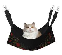 InOmak Fleurs Roses Westernch,Hamac Suspendu pour Chat, lit Suspendu Doux Double Face pour Petits Chiens,L