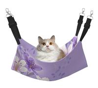 InOmak Fleurs Violettes,Hamac Suspendu pour Chat, lit Suspendu Doux Double Face pour Petits Chiens,L