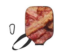 InOmak Fond de Bacon délicieux, Housse de Raquette de Pickleball - Étui Compatible avec Toutes Les Formes et Tailles de Raquettes