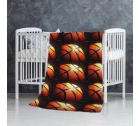 InOmak Fond de Basket-Ball imprimé,Couverture Douce et Chaude en Flanelle Anti-Boulochage 76 x 127 cm