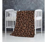 InOmak Fond d'écran Cool de guépard et de léopard,Couverture Douce et Chaude en Flanelle Anti-Boulochage 76 x 127 cm