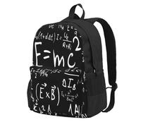 InOmak Formule physique E=mc²,Sac à dos à poches, sac à dos décontracté, sac d'école résistant à l'eau pour les voyages, la randonnée ou le camping