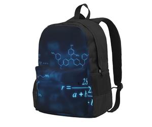 InOmak Formules mathématiques, physiques et chimiques lumineuses,Sac à dos à poches, sac à dos décontracté, sac d'école résistant à l'eau pour les voyages, la randonnée ou le camping