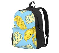 InOmak Fromage et fromage bleu,Sac à dos à poches, sac à dos décontracté, sac d'école résistant à l'eau pour les voyages, la randonnée ou le camping