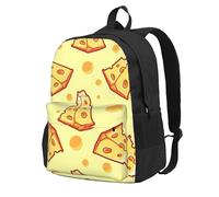 InOmak Fromage,Sac à dos à poches, sac à dos décontracté, sac d'école résistant à l'eau pour les voyages, la randonnée ou le camping