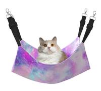InOmak Galaxie marbrée Rose Violet,Hamac Suspendu pour Chat, lit Suspendu Doux Double Face pour Petits Chiens,M