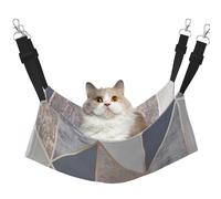 InOmak Géo Or Rose,Hamac Suspendu pour Chat, lit Suspendu Doux Double Face pour Petits Chiens,M
