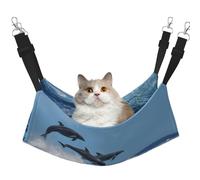 InOmak Grand Dauphin commun,Hamac Suspendu pour Chat, lit Suspendu Doux Double Face pour Petits Chiens,L