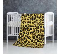 InOmak Guépard Léopard Jaune,Couverture Douce et Chaude en Flanelle Anti-Boulochage 76 x 127 cm