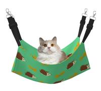 InOmak Hérissons et Feuilles,Hamac Suspendu pour Chat, lit Suspendu Doux Double Face pour Petits Chiens,M