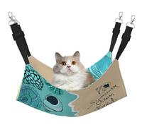 InOmak Image vectorielle avec des Coquillages Bleus,Hamac Suspendu pour Chat, lit Suspendu Doux Double Face pour Petits Chiens,M