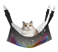 InOmak Impression de Notes de Musique sautantes,Hamac Suspendu pour Chat, lit Suspendu Doux Double Face pour Petits Chiens,L