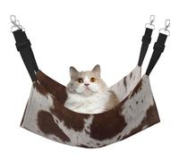 InOmak Imprimé Peau de Vache,Hamac Suspendu pour Chat, lit Suspendu Doux Double Face pour Petits Chiens,L