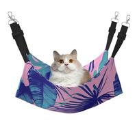 InOmak Imprimé Rose Tropical,Hamac Suspendu pour Chat, lit Suspendu Doux Double Face pour Petits Chiens,M