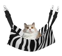InOmak Imprimé zèbre,Hamac Suspendu pour Chat, lit Suspendu Doux Double Face pour Petits Chiens,L