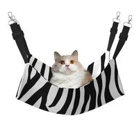 InOmak Imprimé zèbre,Hamac Suspendu pour Chat, lit Suspendu Doux Double Face pour Petits Chiens,L