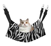 InOmak Imprimé zèbre,Hamac Suspendu pour Chat, lit Suspendu Doux Double Face pour Petits Chiens,L