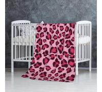 InOmak Imprimé zèbre Rose,Couverture Douce et Chaude en Flanelle Anti-Boulochage 76 x 127 cm