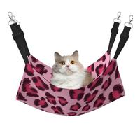 InOmak Imprimé zèbre Rose,Hamac Suspendu pour Chat, lit Suspendu Doux Double Face pour Petits Chiens,M