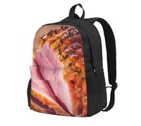 InOmak Jambon,Sac à dos à poches, sac à dos décontracté, sac d'école résistant à l'eau pour les voyages, la randonnée ou le camping