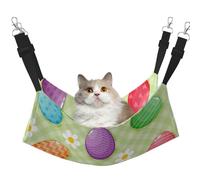InOmak Joyeuses Pâques, œufs de Pâques colorés,Hamac Suspendu pour Chat, lit Suspendu Doux Double Face pour Petits Chiens,M
