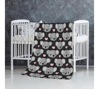 InOmak Koalas Mignons et cœurs Roses,Couverture Douce et Chaude en Flanelle Anti-Boulochage 76 x 127 cm