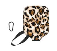 InOmak Léopard Guépard Amour de léopard, Housse de Raquette de Pickleball - Étui Compatible avec Toutes Les Formes et Tailles de Raquettes