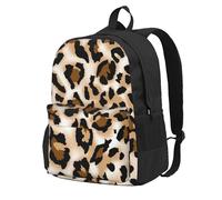 InOmak Léopard Guépard Amour de léopard,Sac à dos à poches, sac à dos décontracté, sac d'école résistant à l'eau pour les voyages, la randonnée ou le camping