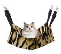 InOmak Léopard Lion Peau de Tigre Fourrure Bringée,Hamac Suspendu pour Chat, lit Suspendu Doux Double Face pour Petits Chiens,L