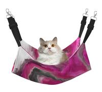 InOmak Magenta Noir Gris Jewel Tone Fluid Art Swirl,Hamac Suspendu pour Chat, lit Suspendu Doux Double Face pour Petits Chiens,M