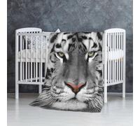 InOmak Magnifique imprimé Tigre Blanc,Couverture Douce et Chaude en Flanelle Anti-Boulochage 76 x 127 cm