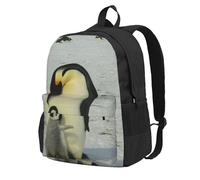InOmak Maman pingouin et son bébé pingouin,Sac à dos à poches, sac à dos décontracté, sac d'école résistant à l'eau pour les voyages, la randonnée ou le camping