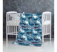 InOmak Mammifères Marins Baleines,Couverture Douce et Chaude en Flanelle Anti-Boulochage 76 x 127 cm