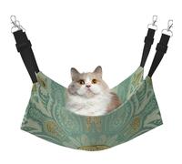 InOmak Mandala Celtique Vert Sauge Doux et Or,Hamac Suspendu pour Chat, lit Suspendu Doux Double Face pour Petits Chiens,L