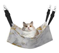 InOmak Marbre doré Italien,Hamac Suspendu pour Chat, lit Suspendu Doux Double Face pour Petits Chiens,M