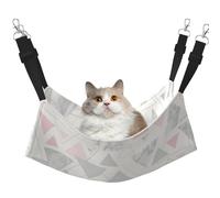 InOmak Marbre géométrique Triangulaire Rose Gris Argent,Hamac Suspendu pour Chat, lit Suspendu Doux Double Face pour Petits Chiens,L