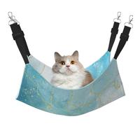 InOmak Marbre Liquide Bleu,Hamac Suspendu pour Chat, lit Suspendu Doux Double Face pour Petits Chiens,L