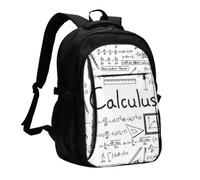 InOmak Mathématiques Géométrie G alculus, Sac à dos de voyage décontracté pour ordinateur portable avec port de chargement USB pour hommes et femmes