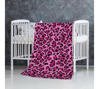 InOmak Mode beauté de Luxe léopard Rose,Couverture Douce et Chaude en Flanelle Anti-Boulochage 76 x 127 cm