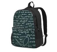 InOmak Modèle de formules mathématiques manuscrites,Sac à dos à poches, sac à dos décontracté, sac d'école résistant à l'eau pour les voyages, la randonnée ou le camping