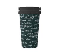 InOmak Modèle de formules mathématiques manuscrites,Tasse à café portable de 500 ml en acier inoxydable, isotherme.